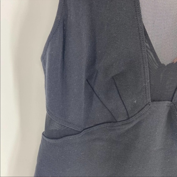 NWT!! Free People black v neck structured peplum tank blouse - Picture 7 of 7